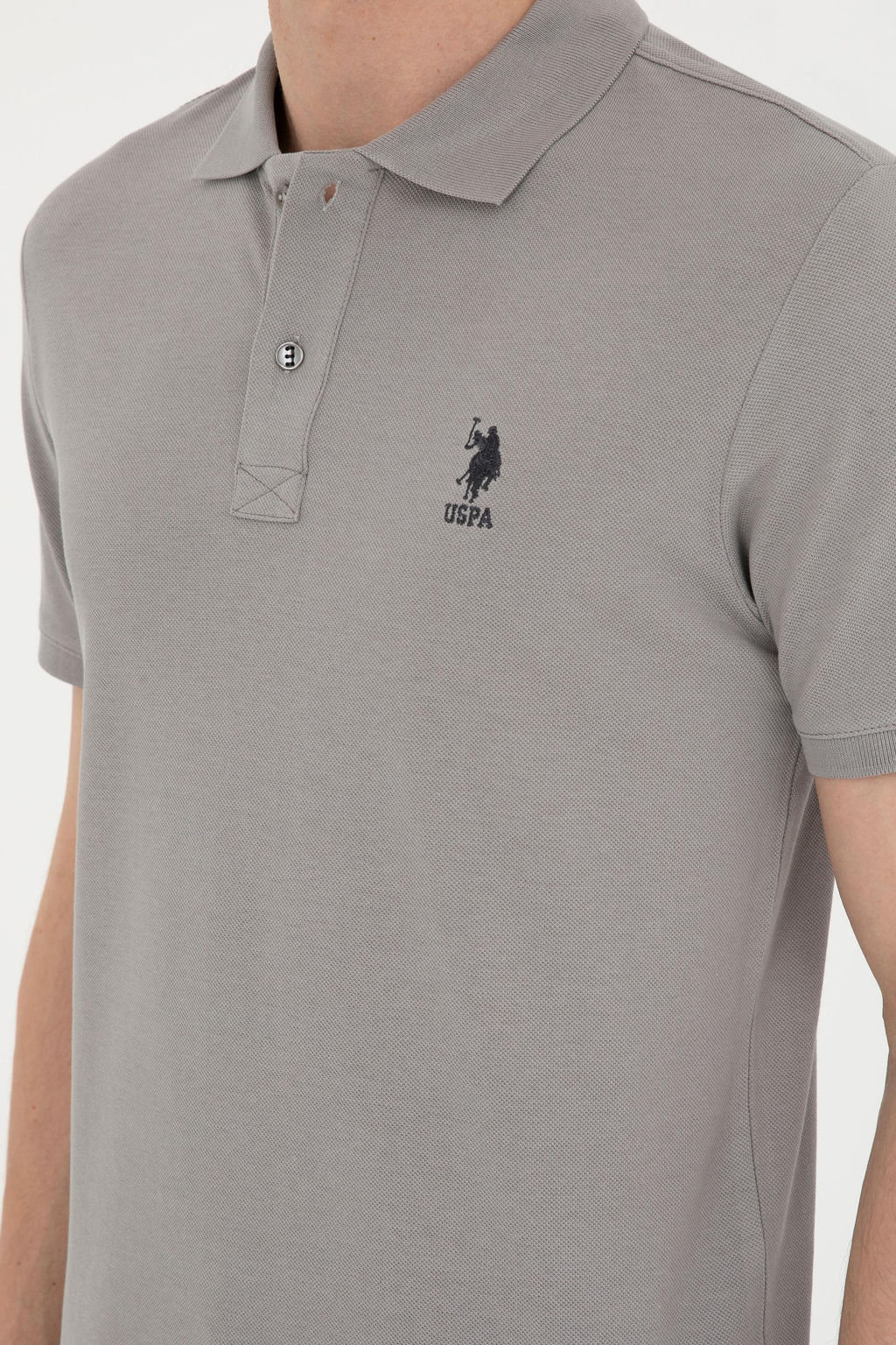 U. S. Polo Assn / Мужская темно-серая базовая футболка - U.s. polo assn фото 14
