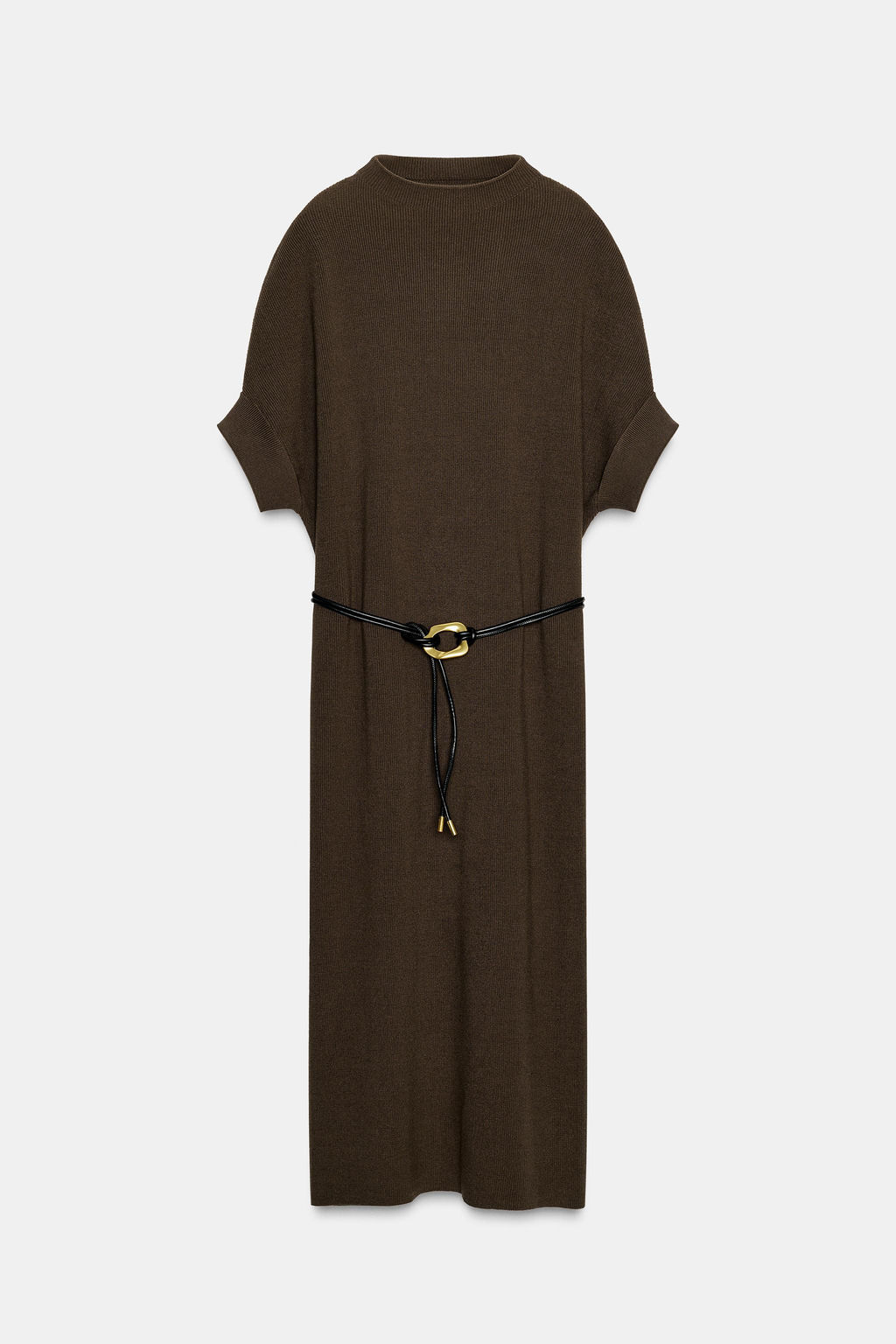 KNIT DRESS WITH BELT