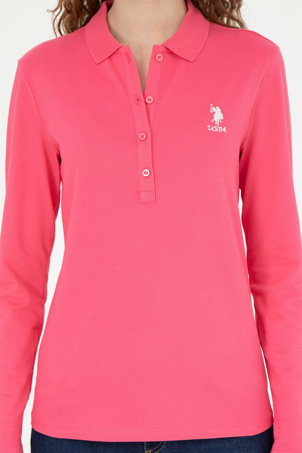 Женский розовый базовый свитшот - U.s. polo assn фото 6