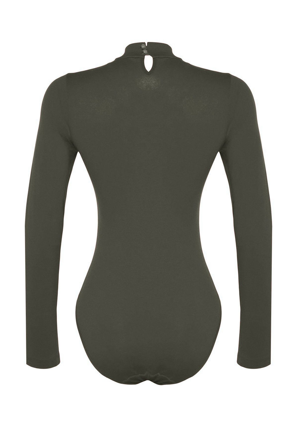 TRENDYOLMILLA Siyah Pamuklu Bal?kc? Yaka Uzun Kollu C?tc?tl? Orme Body THMAW23BD00033 фото 12