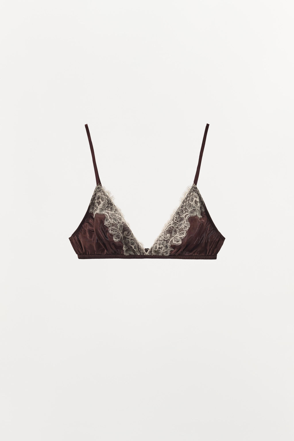 SILK AND LACE BRALETTE - Zara фото 5