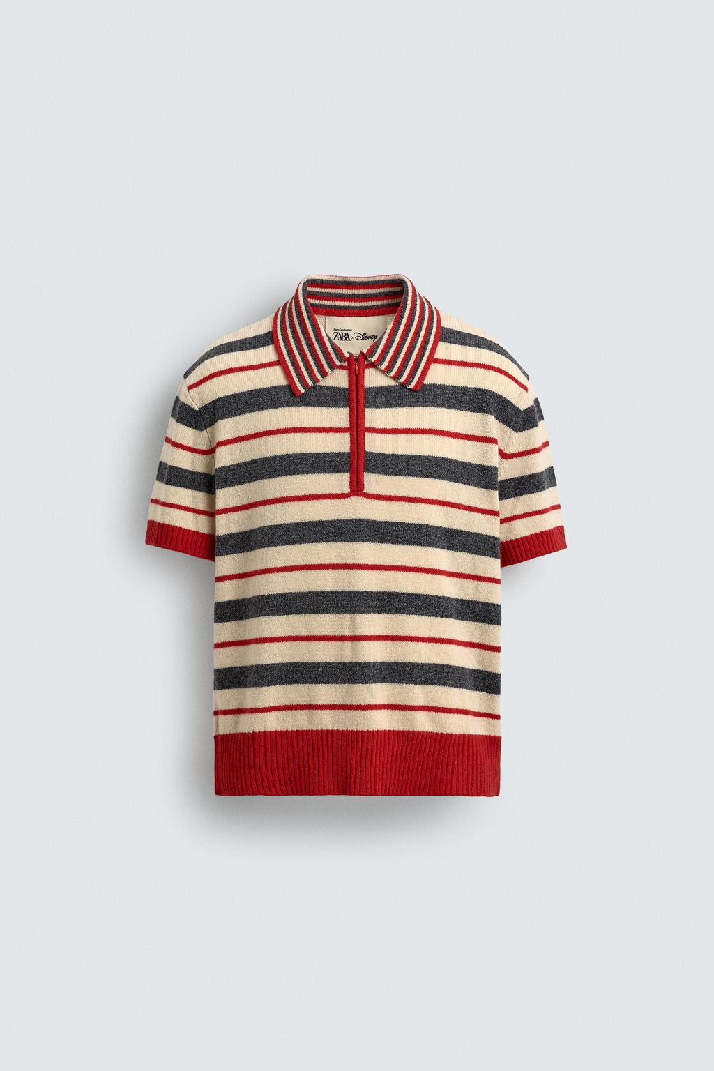 STRIPED KNIT POLO SHIRT HARRY LAMBERT FOR ZARA X DISNEY  фото 8