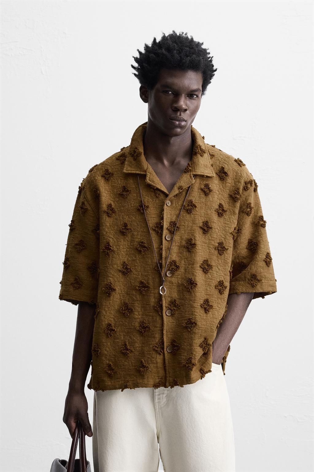 TEXTURED JACQUARD SHIRT - Zara фото 11