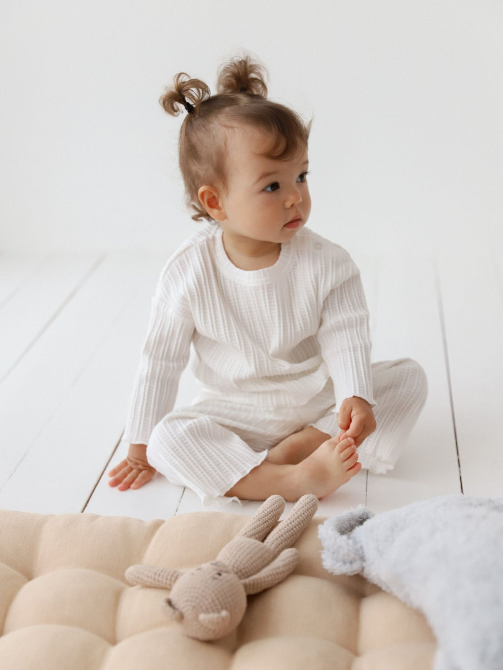 Пижама Молоко из ажурного хлопка 0+ - Bungly фото 4