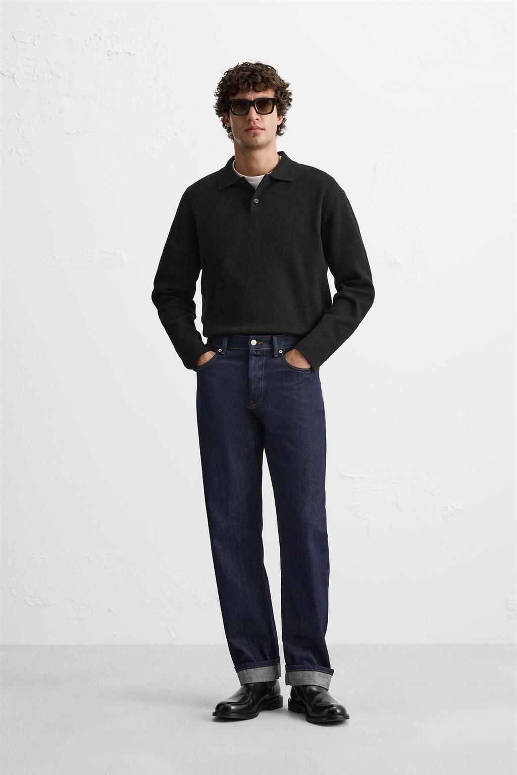 VISCOSE BLEND KNIT POLO SHIRT - Zara фото 2