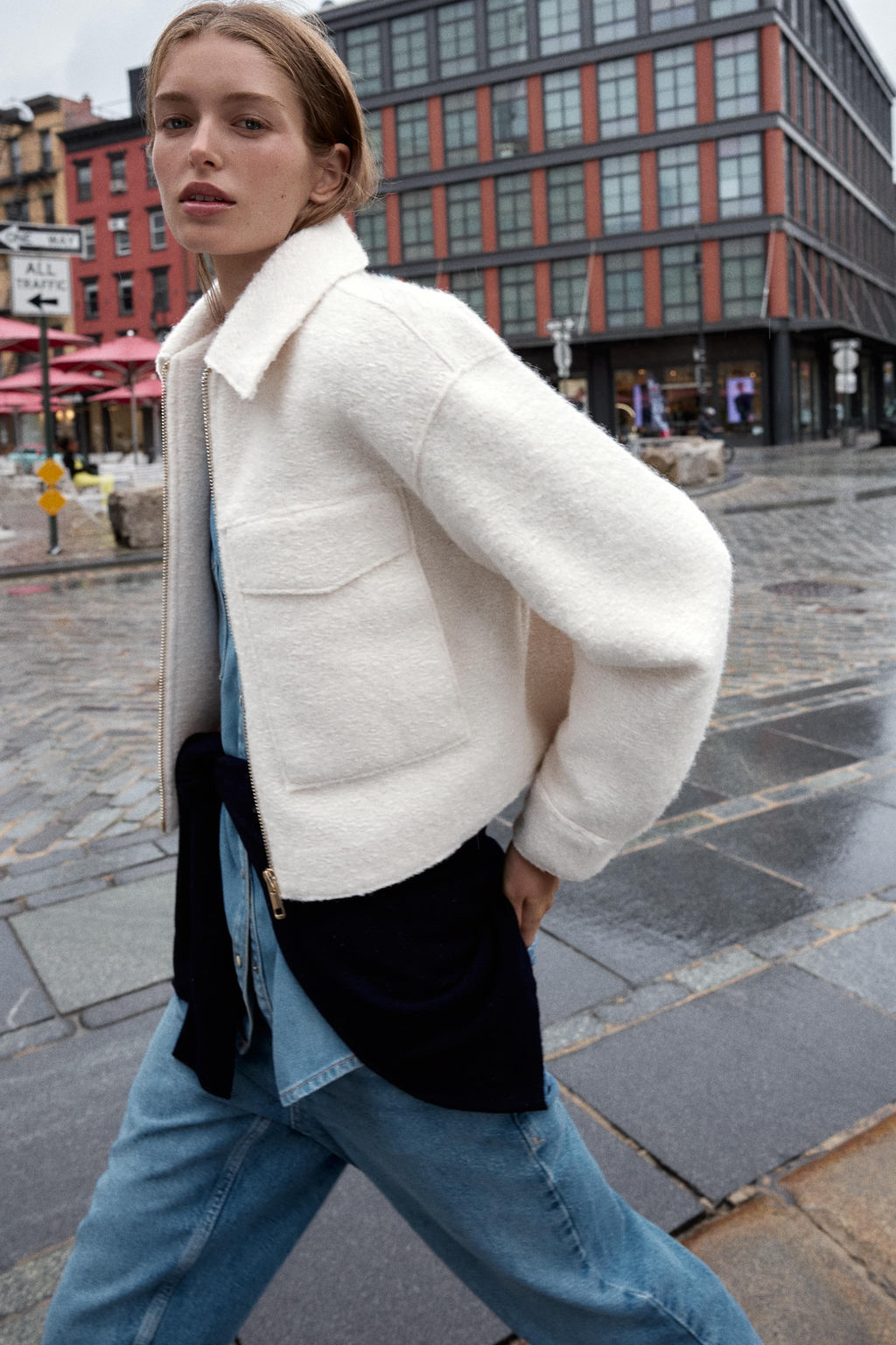 BOUCL_ JACKET WITH PATCH POCKETS - Zara фото 2