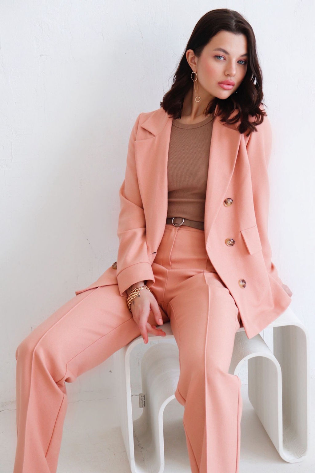 Брюки со стрелками в тёплом розовом - Martichelli фото 11