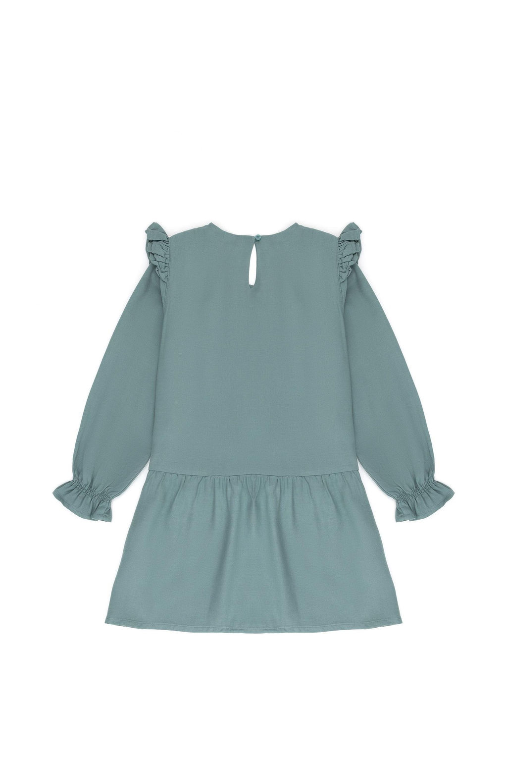 U. S. Polo Assn Мятное тканое платье с длинными рукавами для девочки - U.s. polo assn фото 2