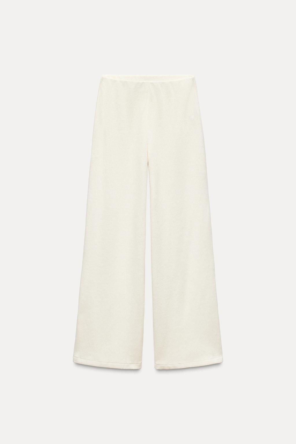 SOFT RIBBED TROUSERS - Zara фото 5
