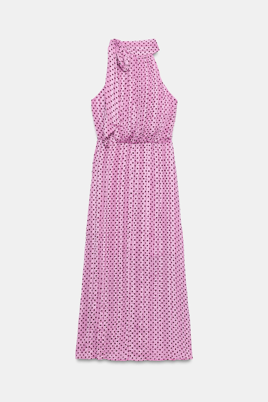 VESTIDO MIDI LUNARES LAZO / Rosa / Lila - Zara фото 10