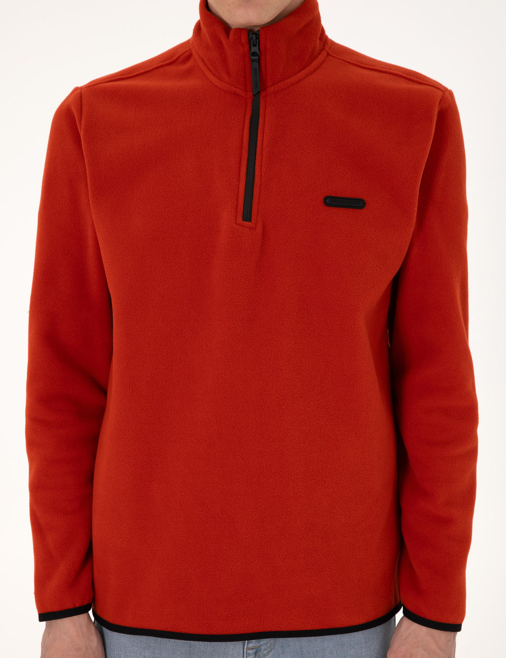 Kiremit Regular Fit Yar_m Fermuarl_ Polar Sweatshirt - Pierre cardin фото 6