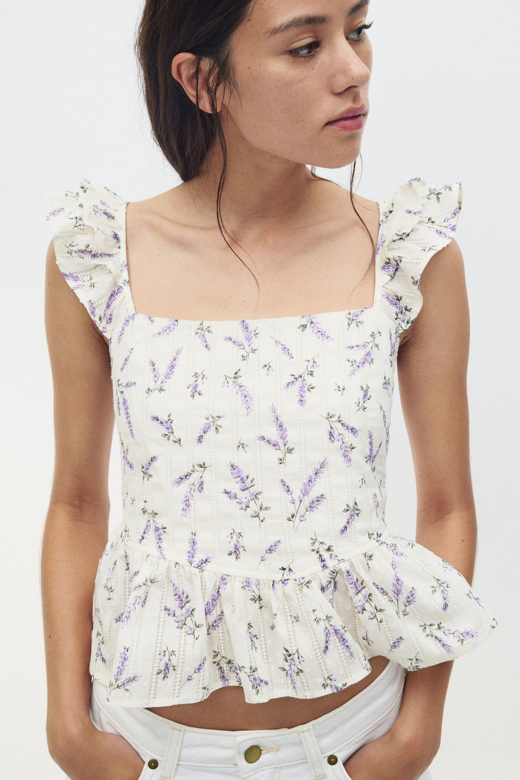 Blusa con lazada y peplum - H&m фото 6