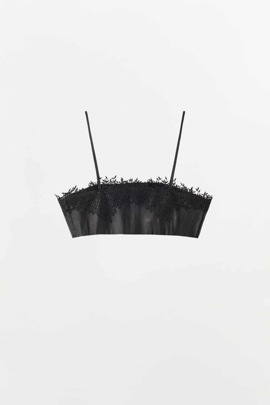LEATHER AND LACE BRALETTE - Zara фото 6