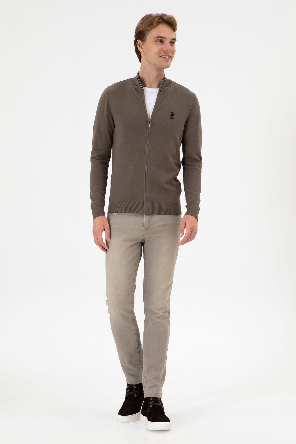 Erkek Slim Fit Vizon Triko H_rka - U.s. polo assn фото 4