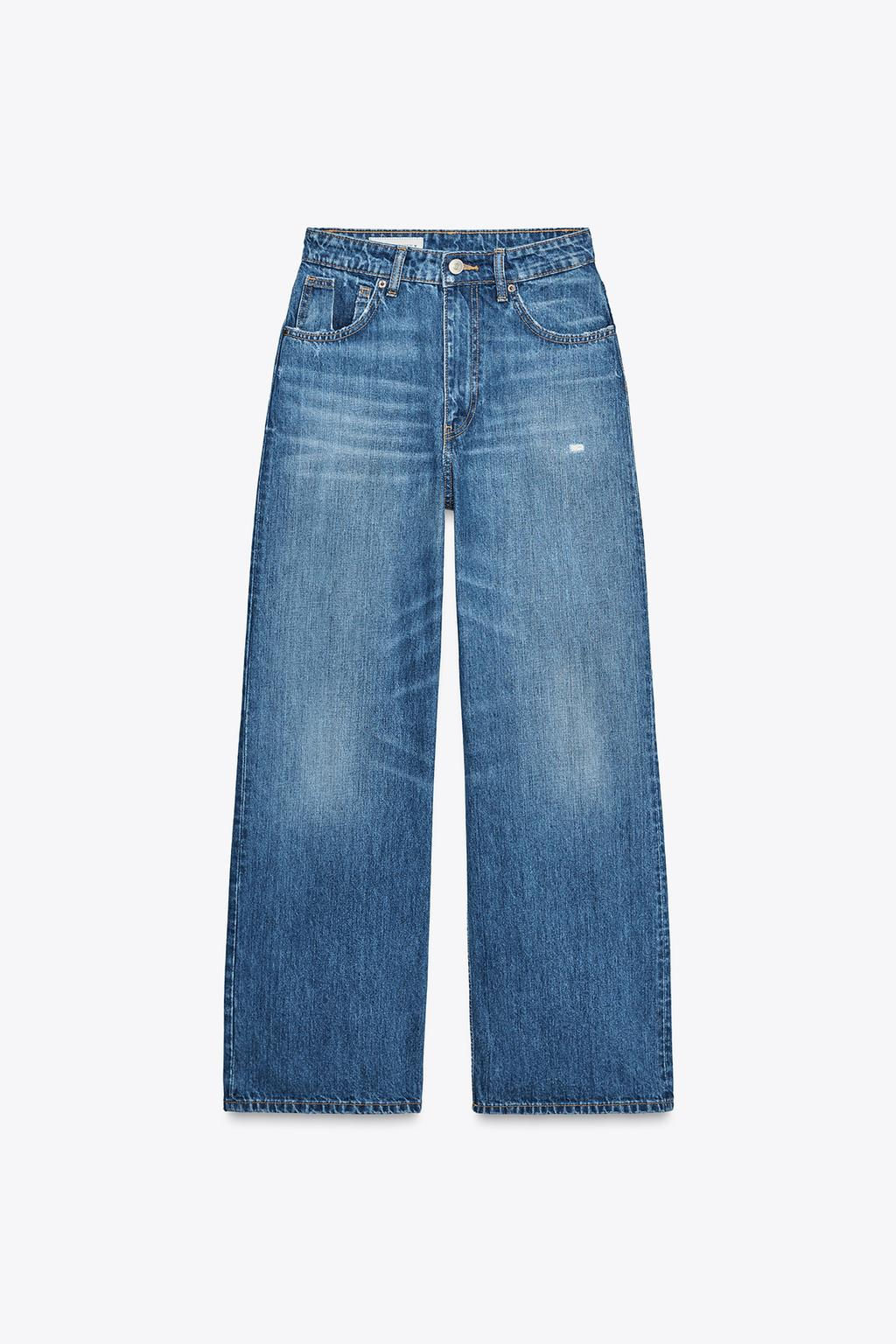 HIGH-WAIST RELAXED OVERSIZE RIPPED JEANS - Zara фото 3