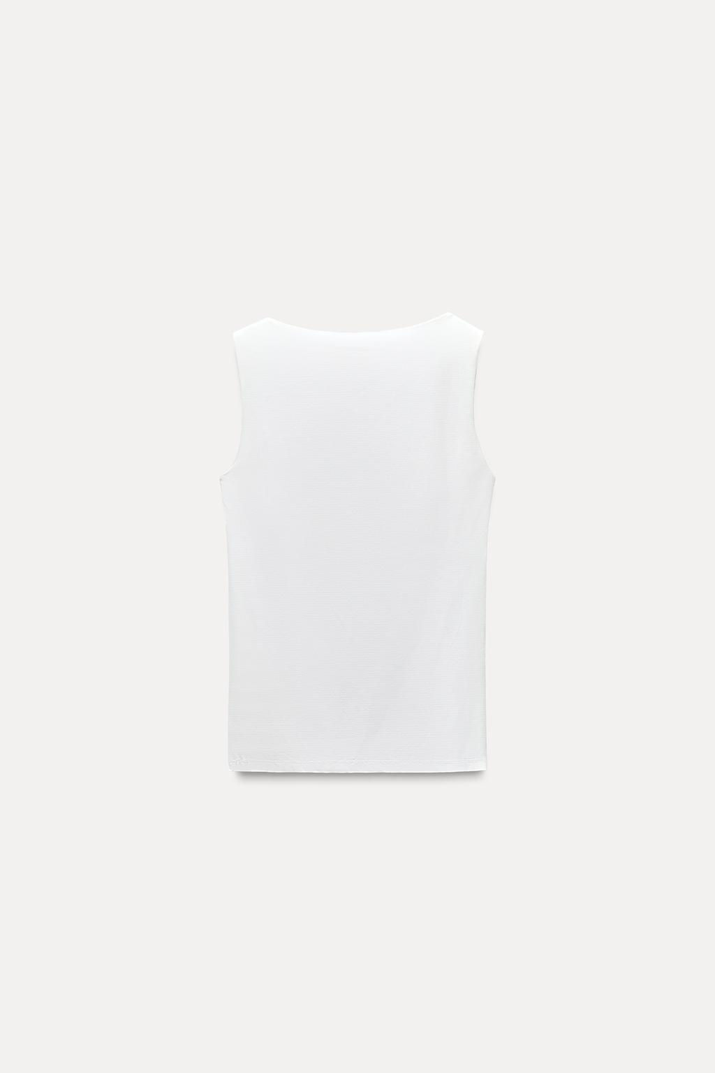 WIDE STRAP POLYAMIDE VEST TOP - Zara фото 26