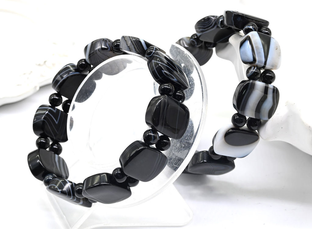 Браслет из агата глазкового сегмент 20*14мм, 44г