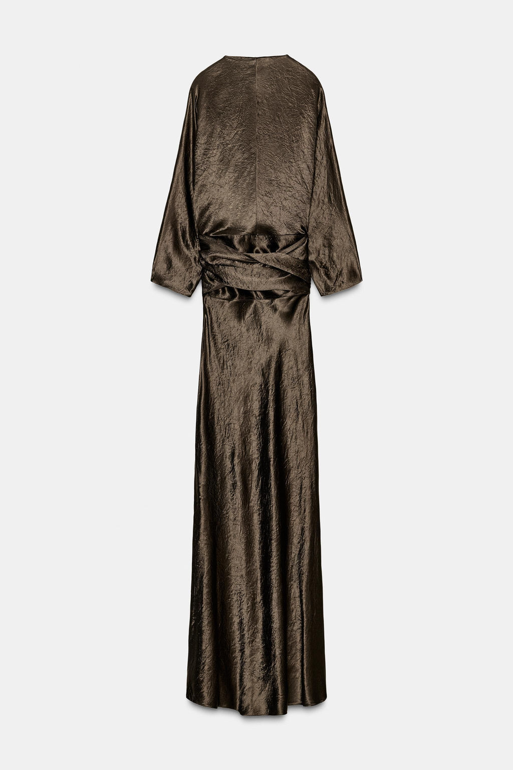 ZW COLLECTION SATIN WRAP DRESS - Zara фото 6