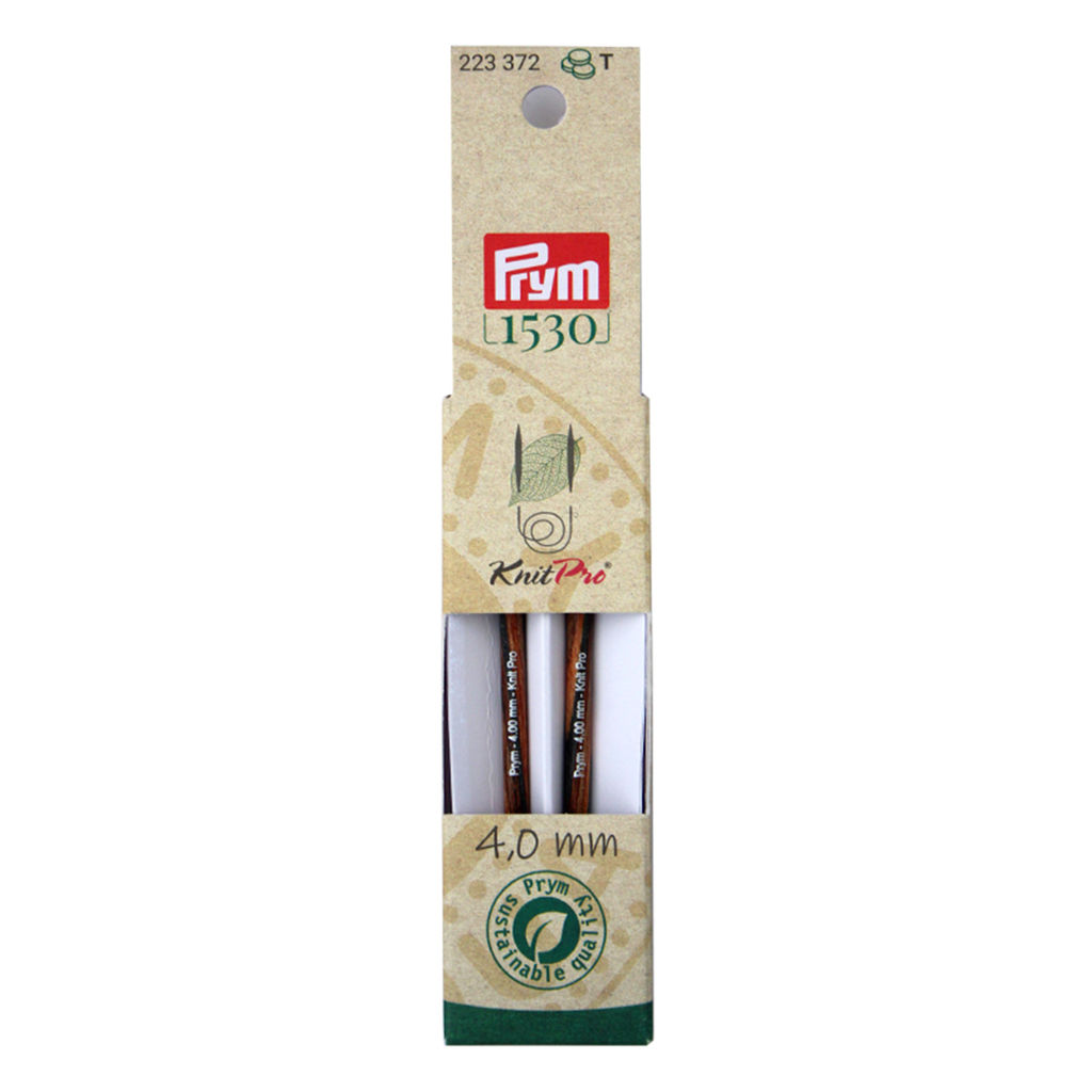Спицы PRYM 223372 съемные короткие Natural береза d 4.0 мм 8.7 см 2 шт