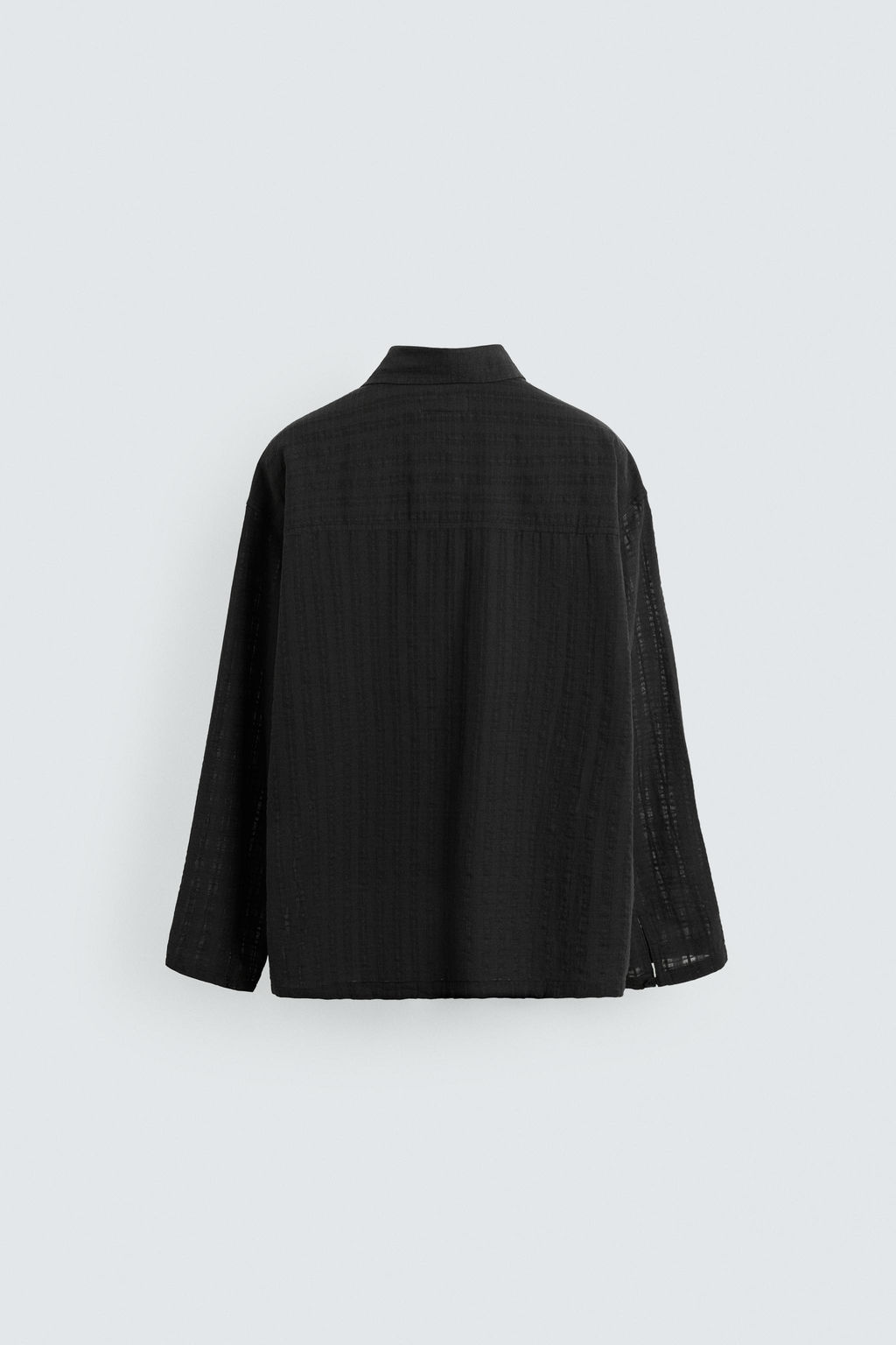 TEXTURED SEMI-SHEER POLO SHIRT - Zara фото 8