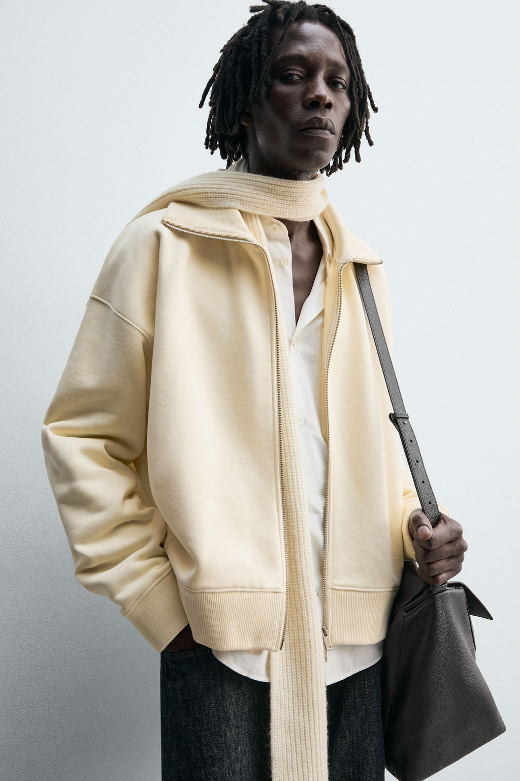 RIB ZIP-UP SWEATSHIRT - Zara фото 5