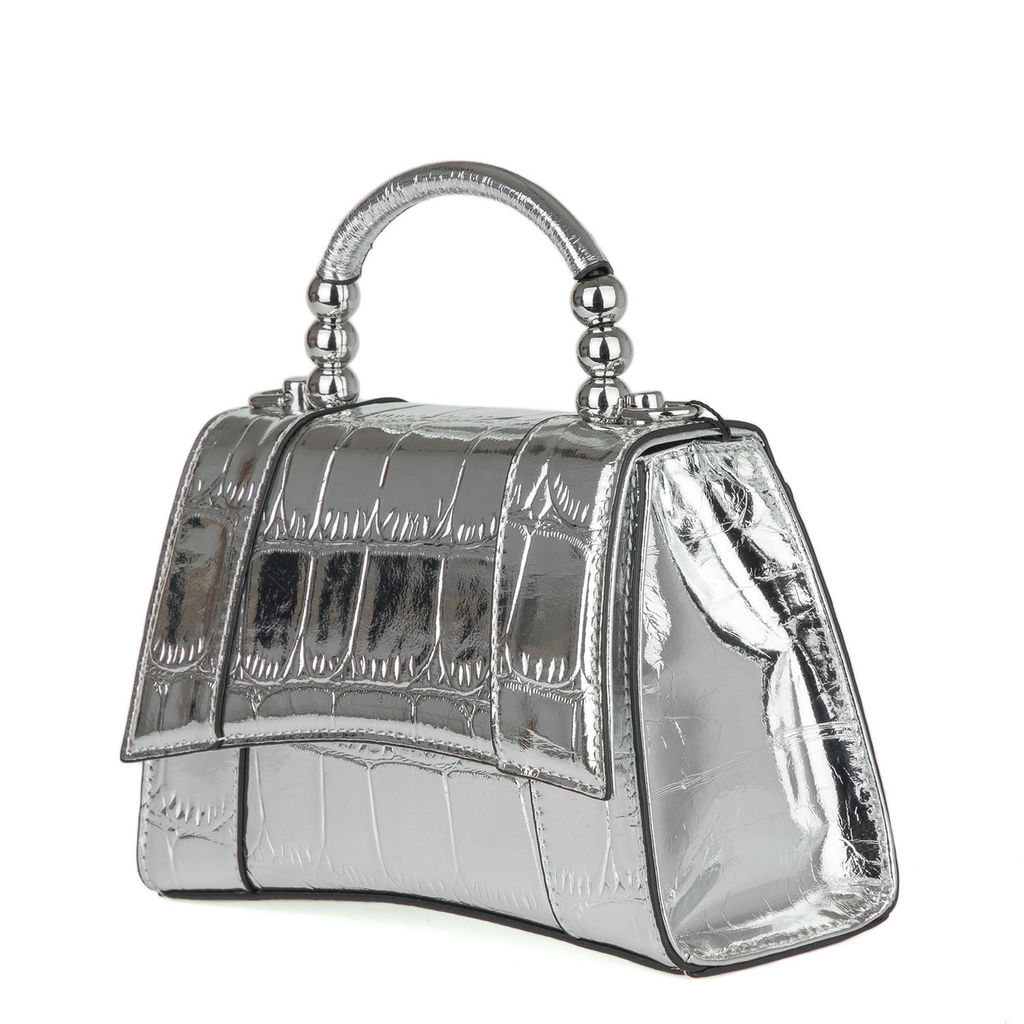 2358А silver, женская кожаная сумка, Barcelo Biagi