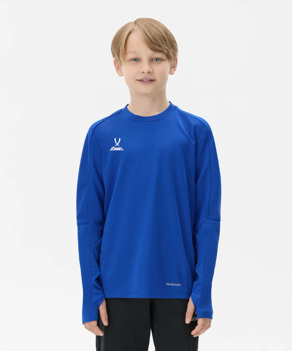 Джемпер тренировочный JOGEL DIVISION PerFormDRY Pro Training Top, синий, детский  фото 6