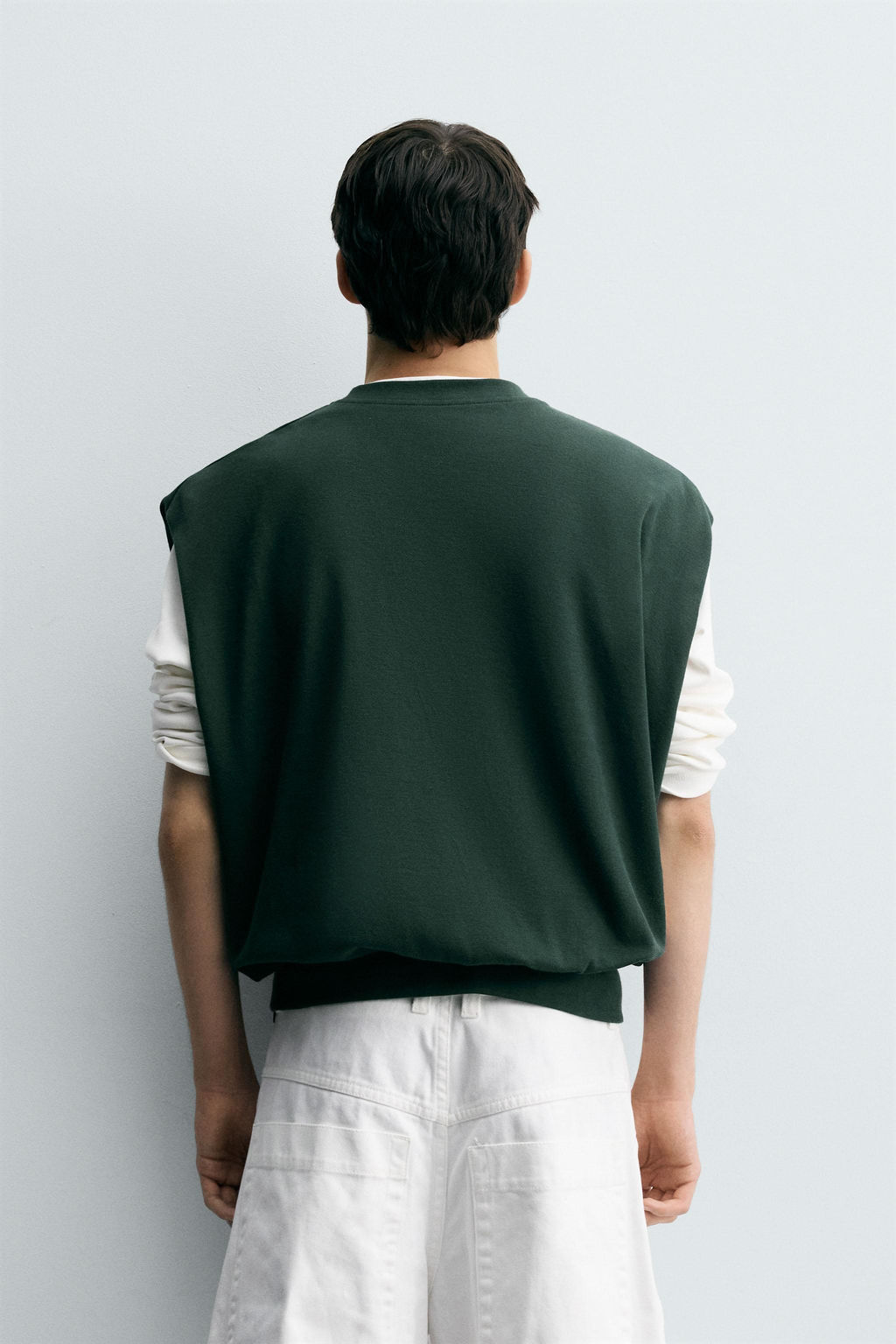 PIQU_ TEXTURED INTERLOCK GILET - Zara фото 3