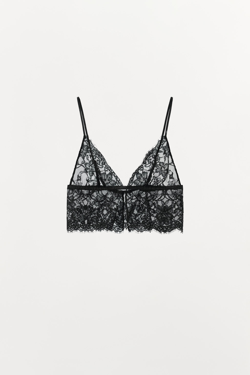 BRALETTE TRIANGULAR ENCAJE / Negro - Zara фото 4