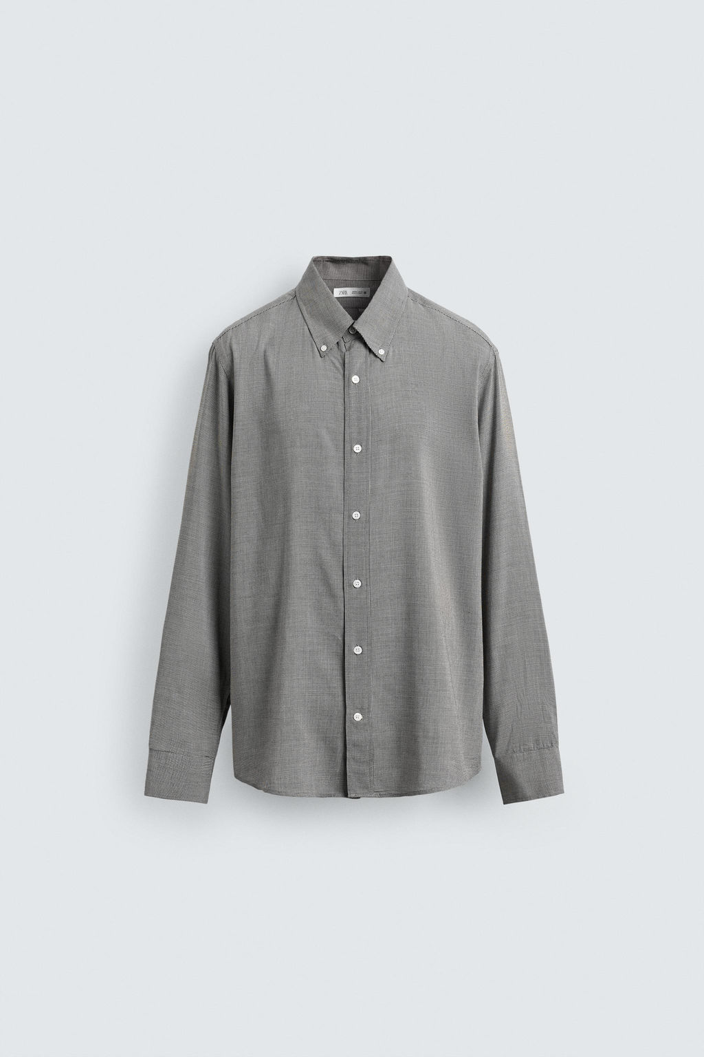 VISCOSE-WOOL BLEND CHECK SHIRT - Zara фото 7