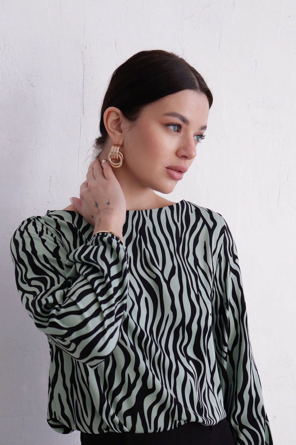 11740 Блуза без застёжки с принтом - Martichelli фото 5