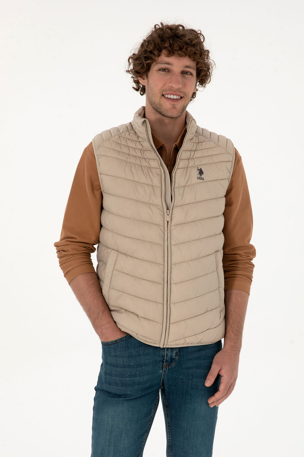 Erkek Koyu Bej Yelek - U.s. polo assn фото 3