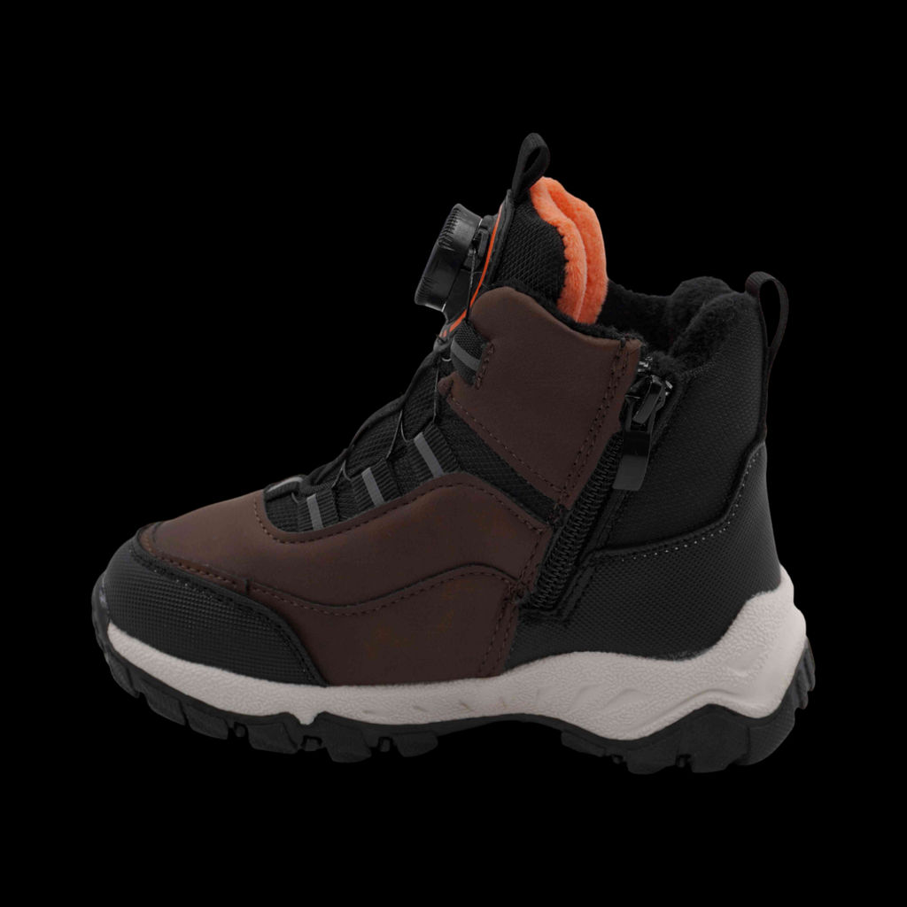 Кроссовки зимние на меху В7731-8 коричневые - BONCY фото 3