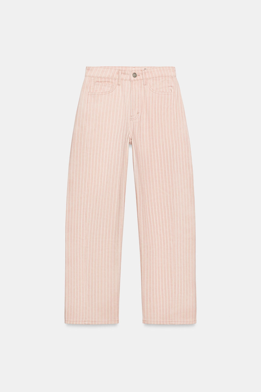 JEANS ZW COLLECTION ANKLE RELAXED RECTOS TIRO MEDIO RAYAS / Rosa - Zara фото 6