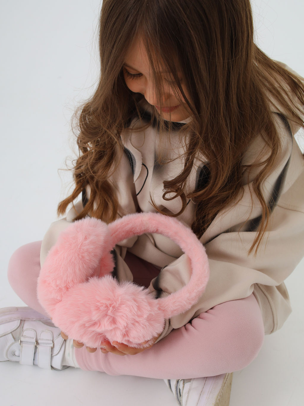 Наушники меховые FluffFold, розовые - Inzibe фото 3