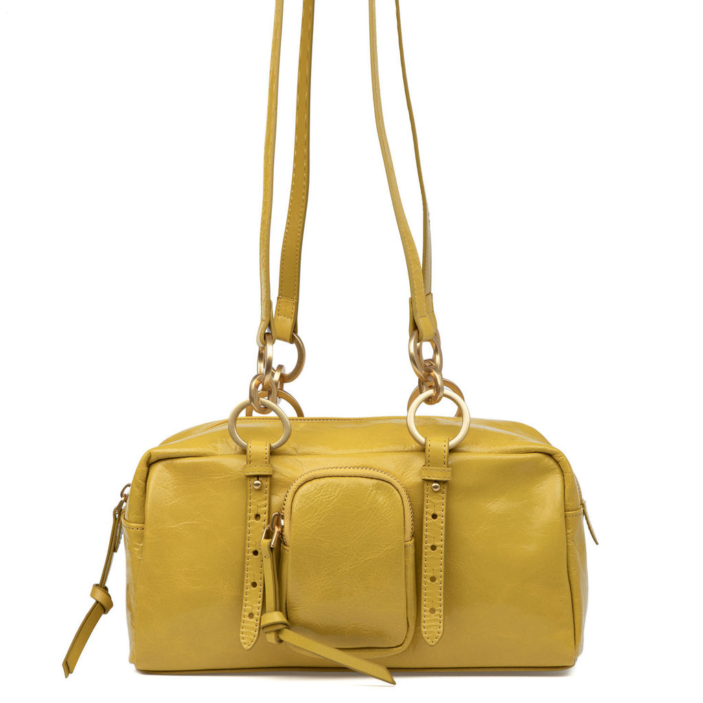 M1130 yellow, Женская кожаная сумка, Barcelo Biagi