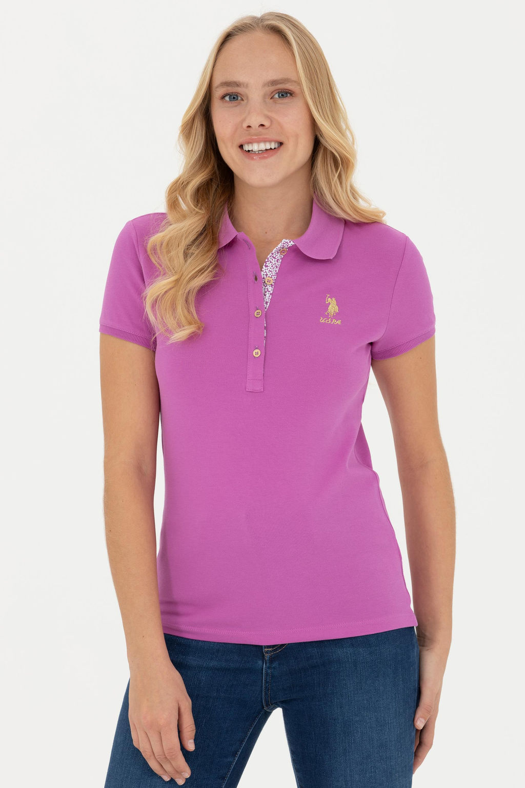 Женщина -фиолетовая базовая T -Fish Surprise Discount в корзине - U.s. polo assn фото 3