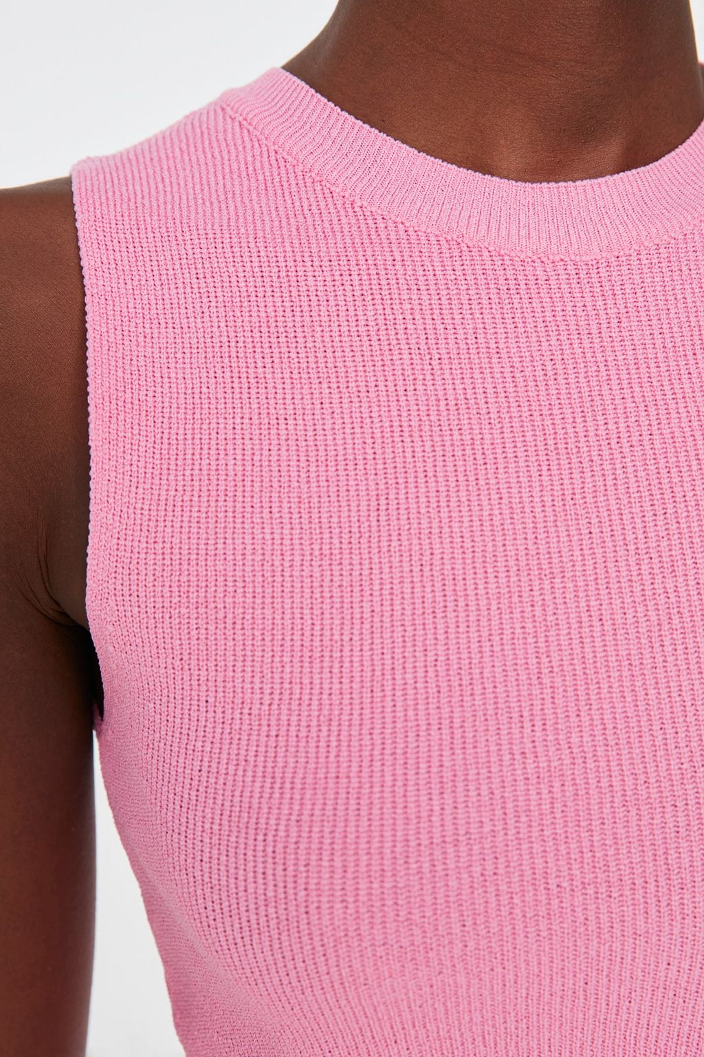 Trendyolmilla Pembe Bisiklet Yaka Triko Bluz TWOSS21BZ0098  фото 8