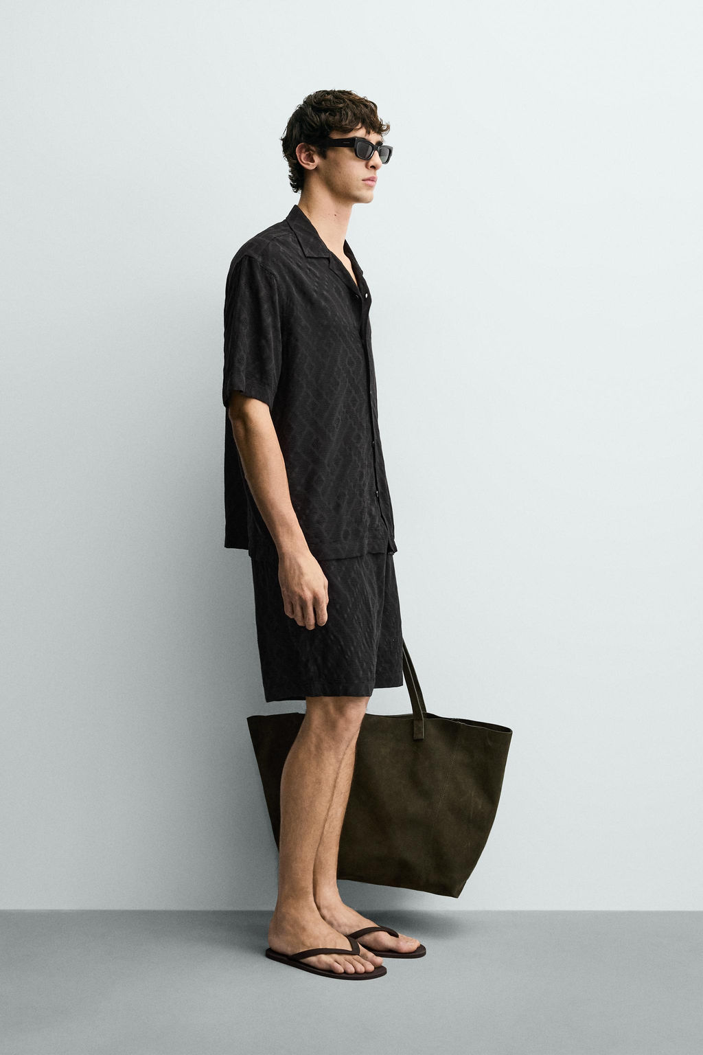 BERMUDA JACQUARD GEOM?TRICO / Negro - Zara фото 4
