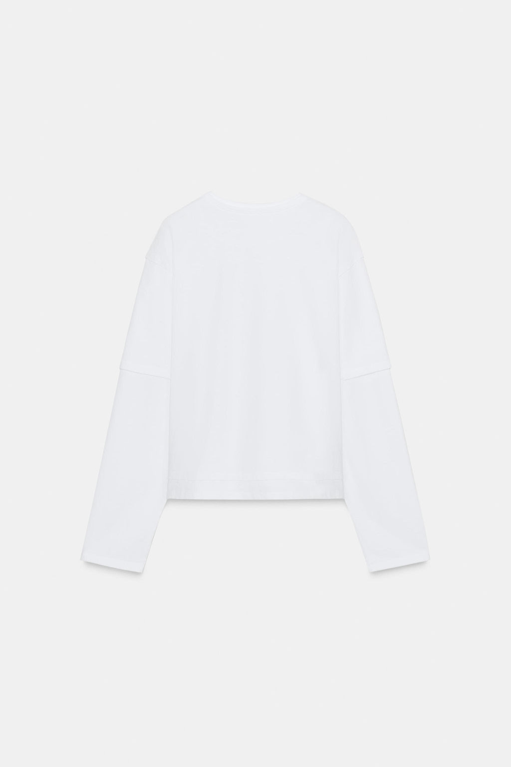 DOUBLE EFFECT LONG SLEEVE T-SHIRT - Zara фото 7