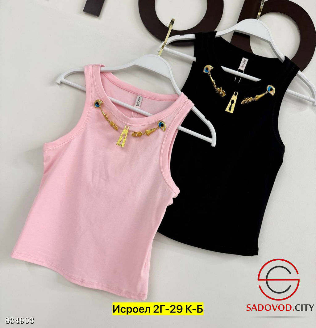 Укороченная майка с бижутерией - Bruno фото 6