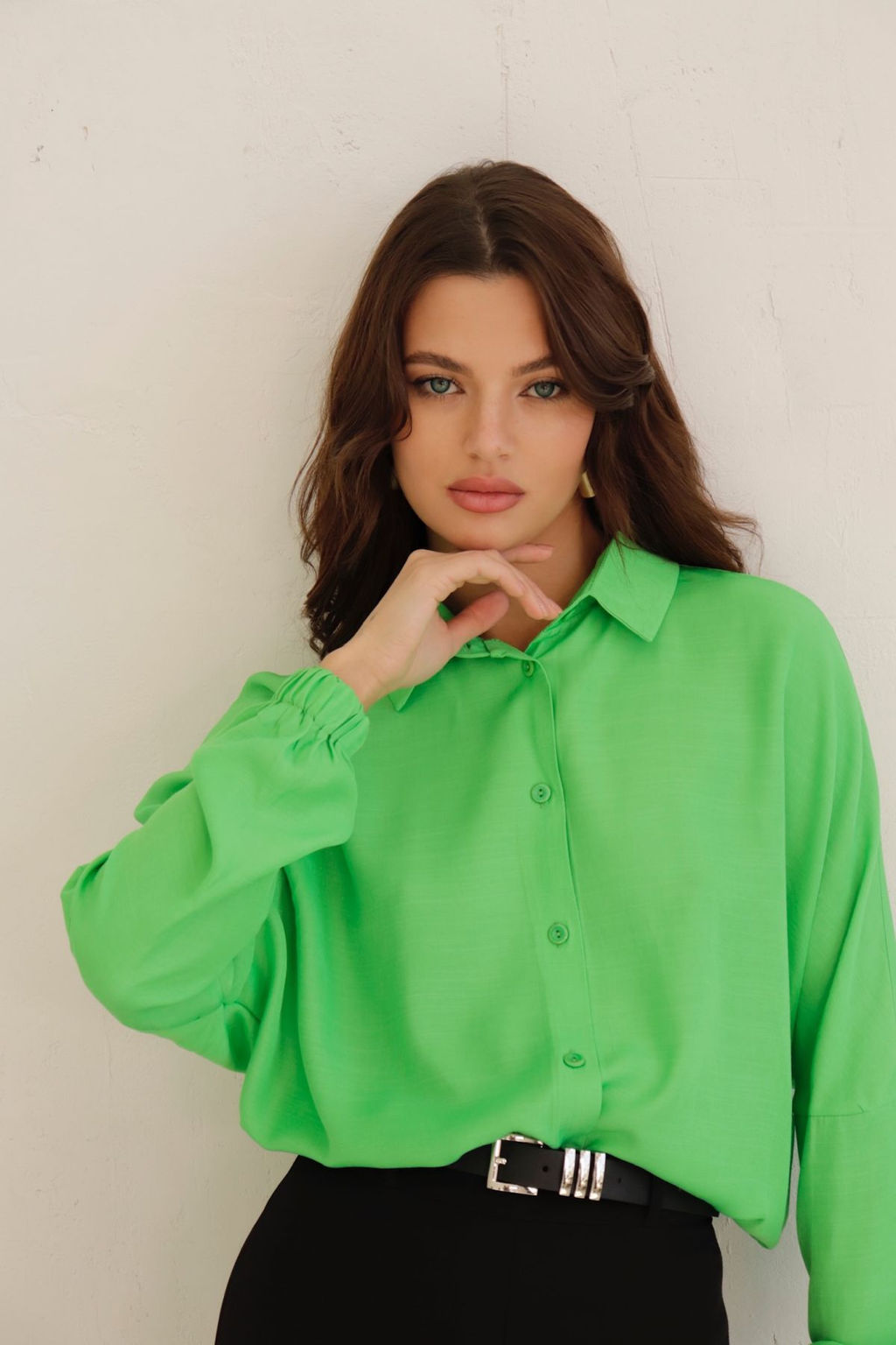 Рубашка базовая летучая мышь со спущенной линией плеча - Martichelli фото 7