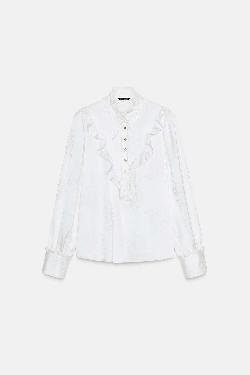 JACQUARD SATIN BLOUSE - Zara фото 7