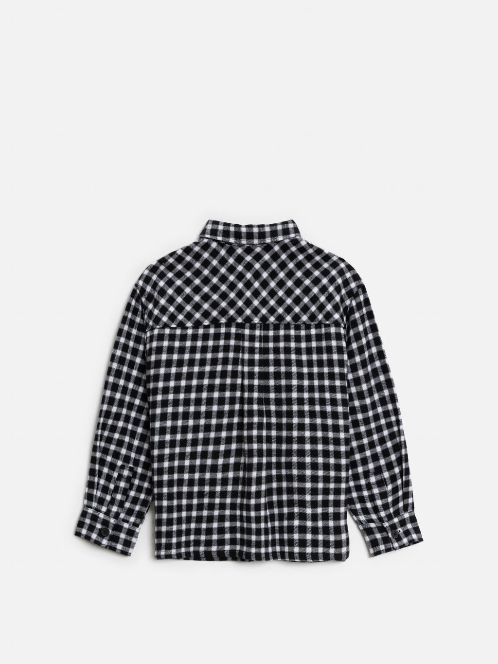 ACOOLA / Сорочка верхняя детская для мальчиков Pablu черно-белая клетка  фото 2