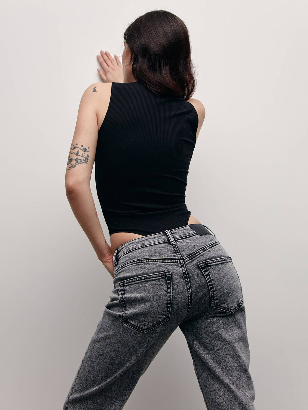 CONTE Боди в рубчик с воротником-стойкой на молнии LBD 1623 black black