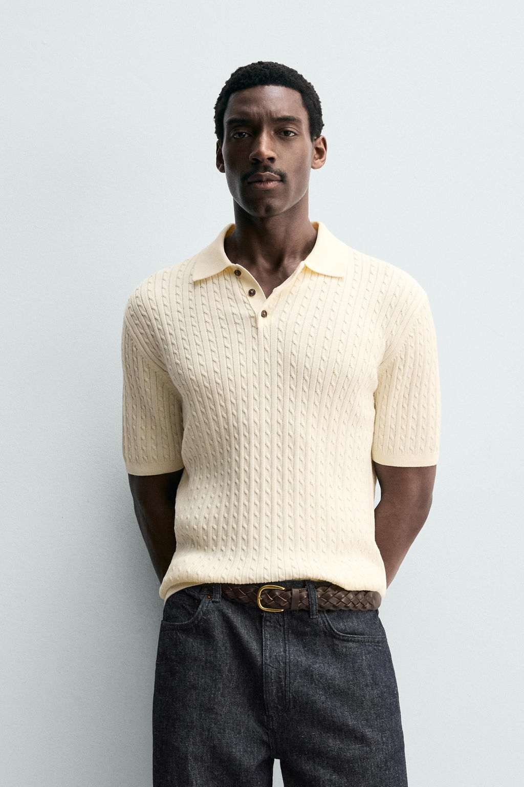 POLO PUNTO REGULAR FIT ESTRUCTURA / Crudo - Zara фото 2
