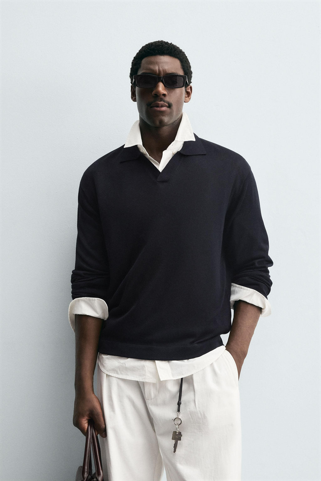 TEXTURED KNITTED POLO SHIRT - Zara фото 2