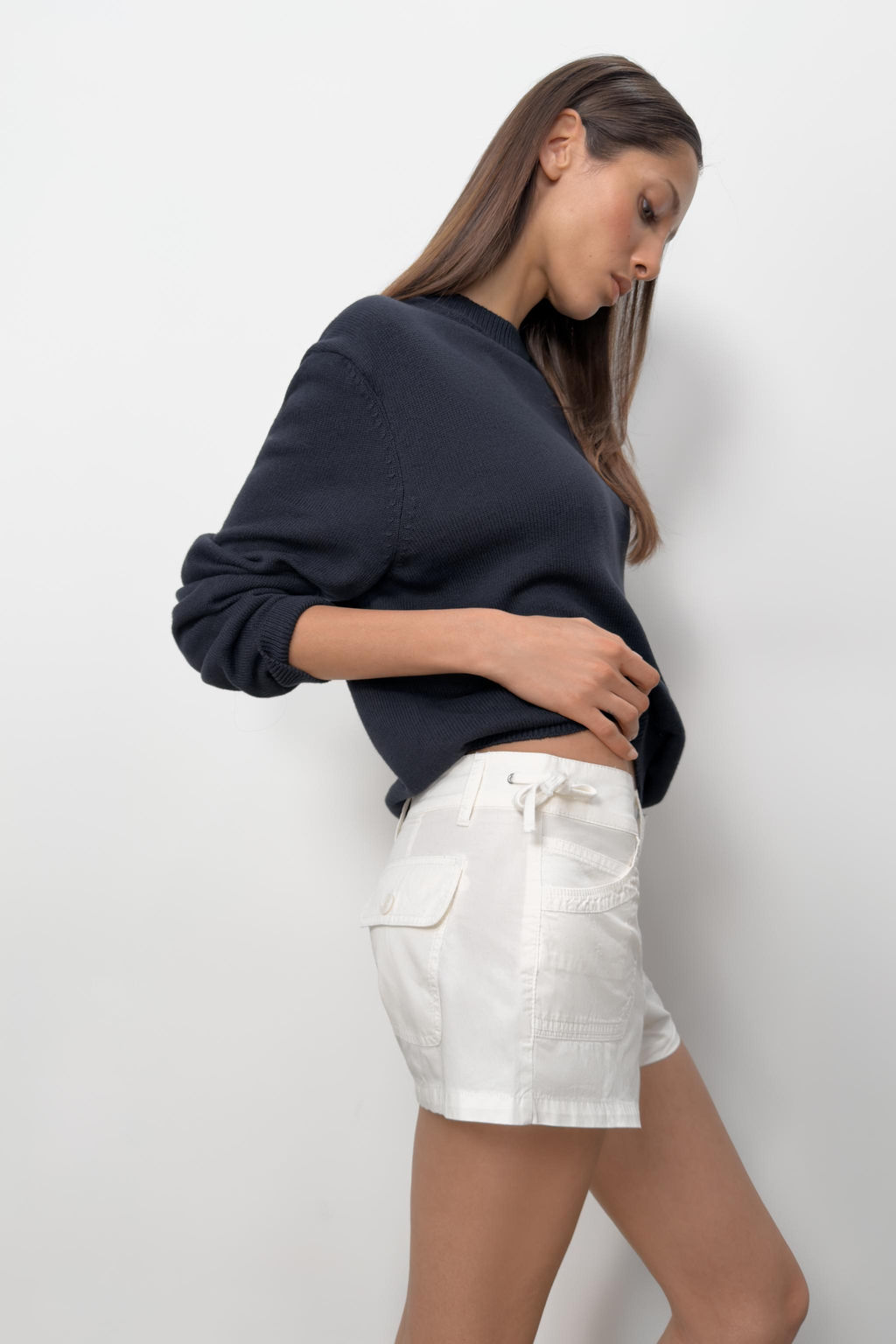 SHORTS BOLSILLOS CORDONES / Blanco - Zara фото 6