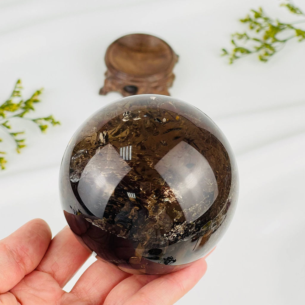 Шар из Раухтопаза на подставке - Радуга самоцветов фото 2