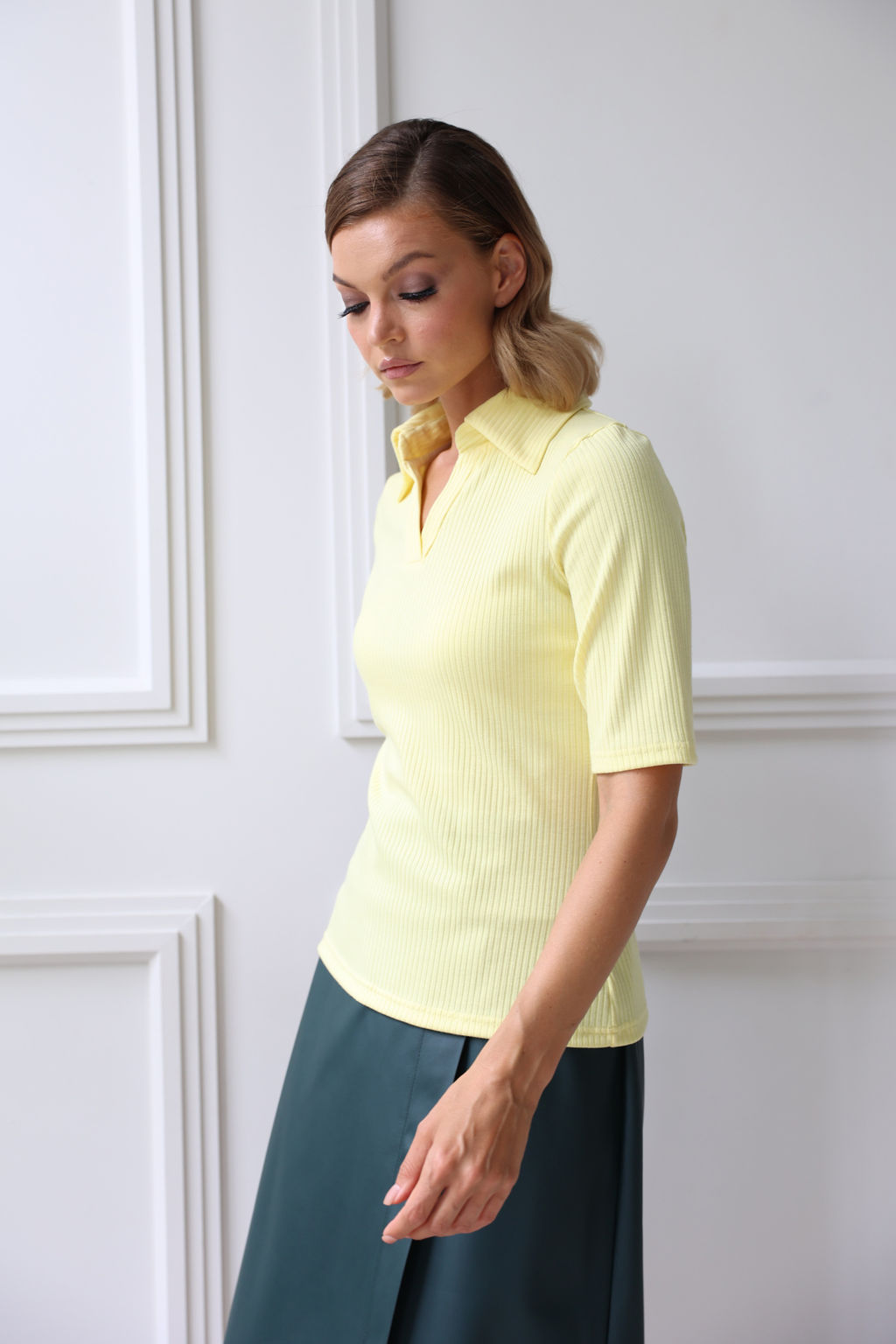 Футболка с воротом и V- вырезом - Looklikecat фото 3